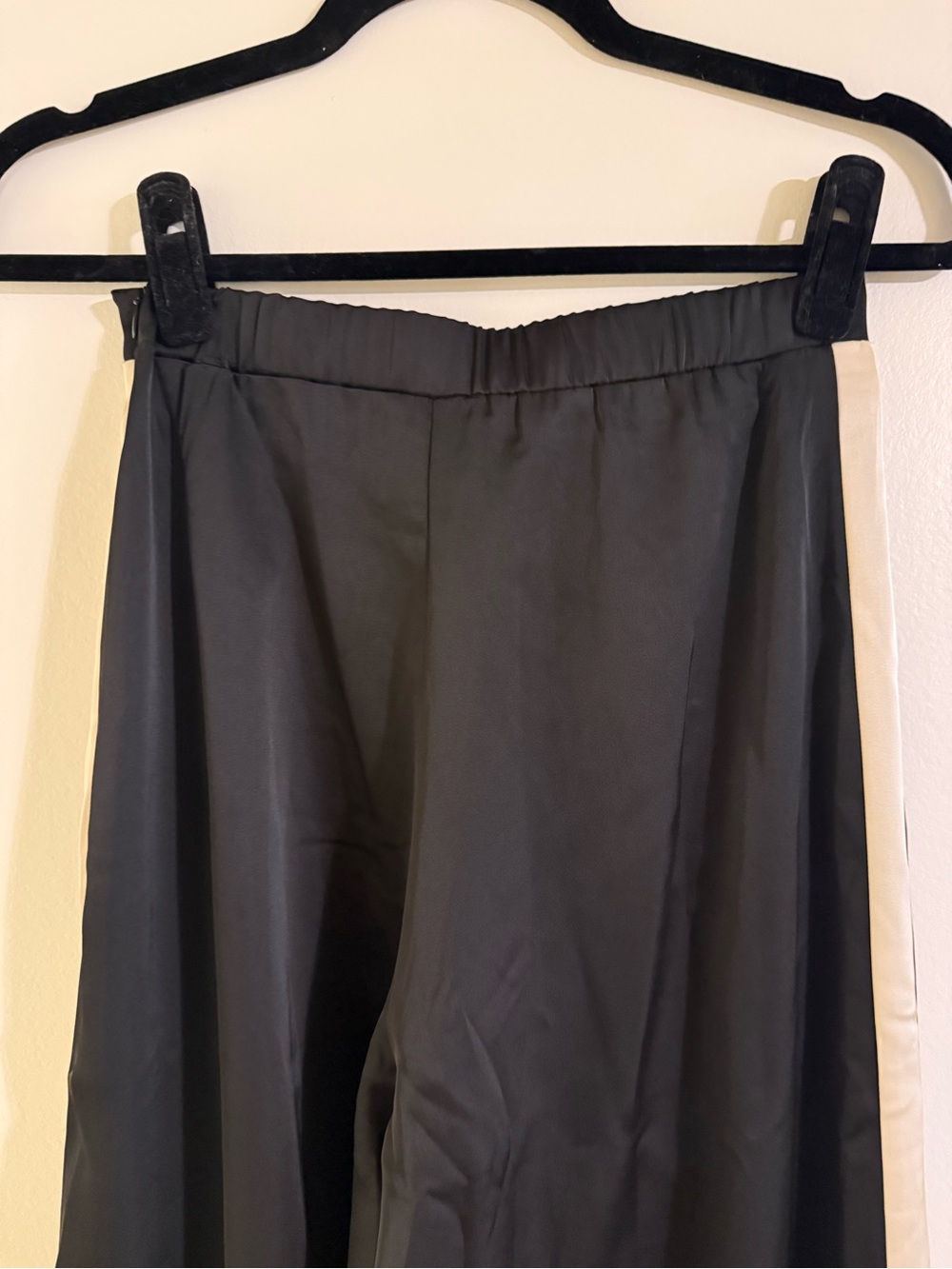 NWT Seven Wonders Wide Leg High Waist Turner Pant Black/Sand - Picture 6 of 16